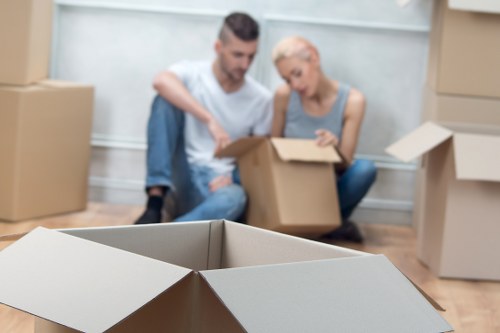 Unpacking boxes and arranging items in a new Bayswater property