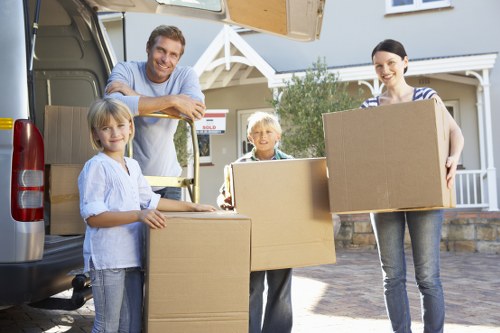 Office relocation vehicle loading business items in Bayswater