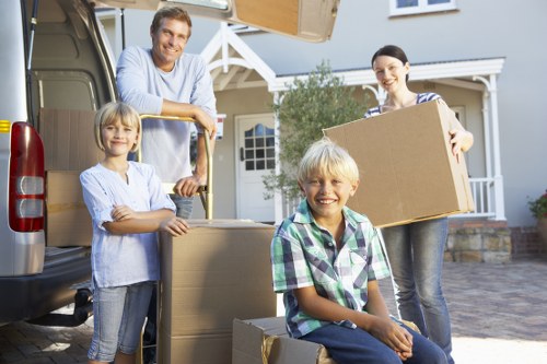 House moving service handling furniture in a Bayswater property